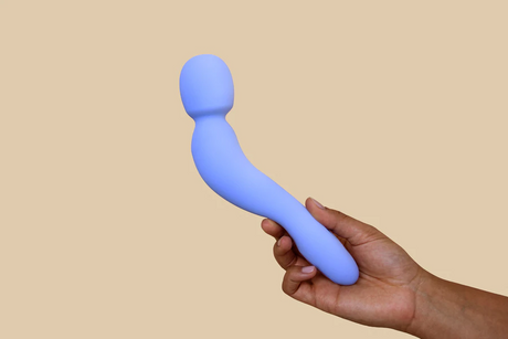 Dame Com Wand Vibrator — Periwinkle, Rechargeable - DM1326
