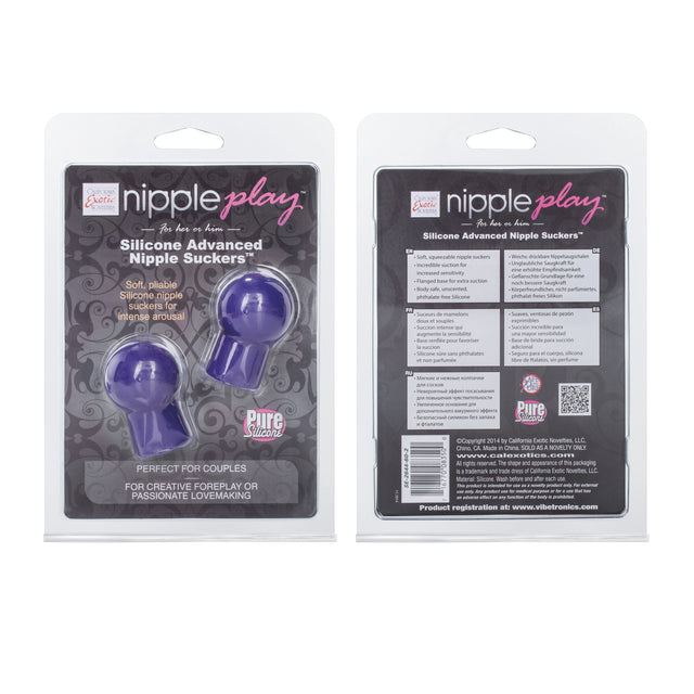 CalExotics Nipple Play Silicone Advanced Nipple Suckers, Purple - SE2644602