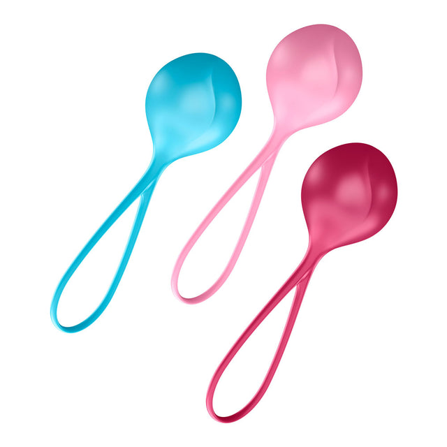 Satisfyer Strengthening Balls — Set of 3 (Velvet Touch Silicone) - SAT-BALLSC03S