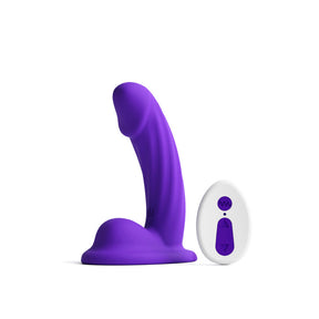 nsnovelties Colours Curve Vibrating Dildo, 5-inch - Purple - NSN-0402-45