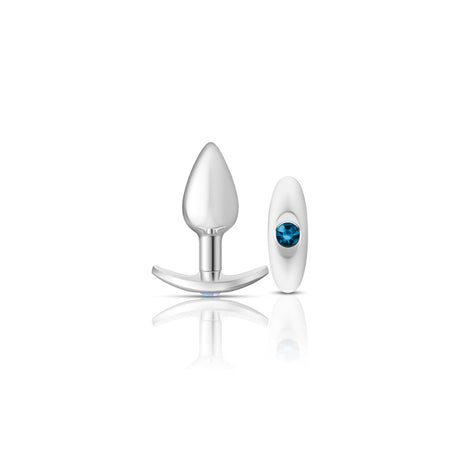 Viben Anchor Anal Plug Kit — Silver Aluminum with Clear Iridescent & Teal Bases - VB-CC9141