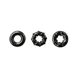 nsnovelties Renegade Dyno Rings — Black, Stretchy TPE - NSN-1111-33