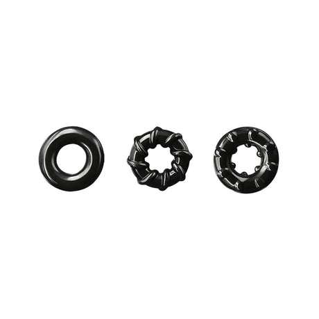 nsnovelties Renegade Dyno Rings — Black, Stretchy TPE - NSN-1111-33