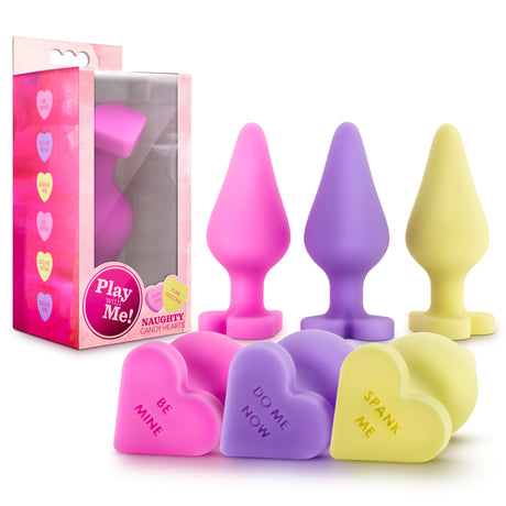 Naughty Candy Hearts Display - 9 Pieces - Assorted Colors by Blush