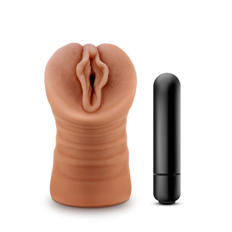 Blush M for Men Sofia Stroker — Mocha, 5.25" Insertable - BL-73507