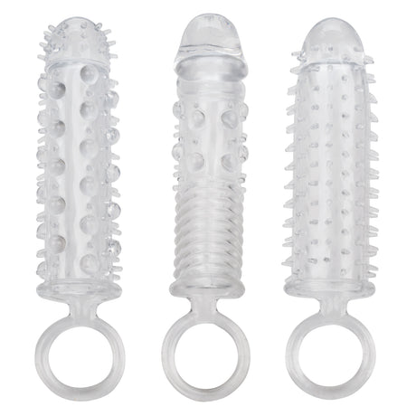 CalExotics 3-Piece Textured Penis Extension Set - SE1625602