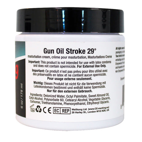 Gun Oil Stroke 29 6 Oz 178ml Jar Masturbation Cream