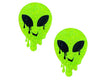 Neva Nude Super Sparkle Lemon-Lime Blacklight Nipple Pasties (2 Pack) - NN-BLA-MAL