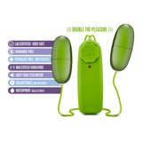 Blush Double Pop Eggs Dual Egg Vibrator, Lime - BL-25522