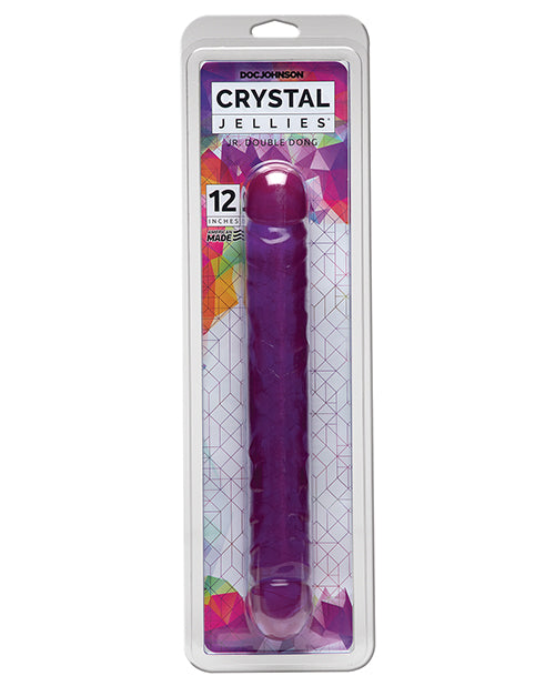 Crystal Jellies 12" Jr. Double Dong - Purple by Crystal Jellies