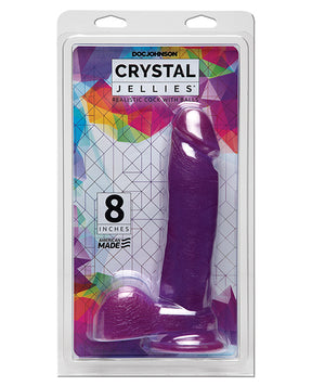 Crystal Jellies 8" Ballsy Cock - Purple by Crystal Jellies