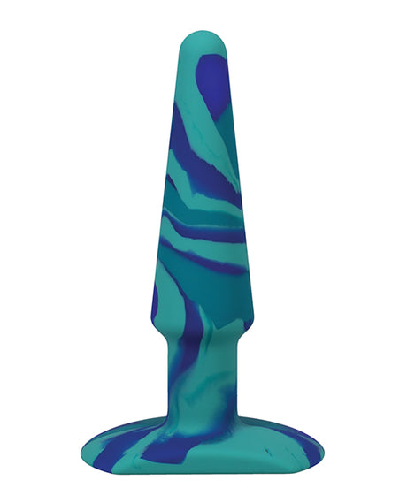 A-Play 5" Groovy Silicone Anal Plug — Ocean