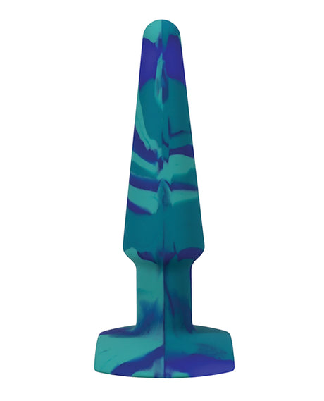 A-Play 5" Groovy Silicone Anal Plug — Ocean