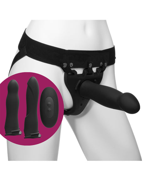 Body Extensions Be Naughty 4-Piece Vibrating Strap-On Set