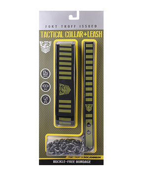 Fort Troff Tactical Collar & Leash - Black/Green by Fort Troff