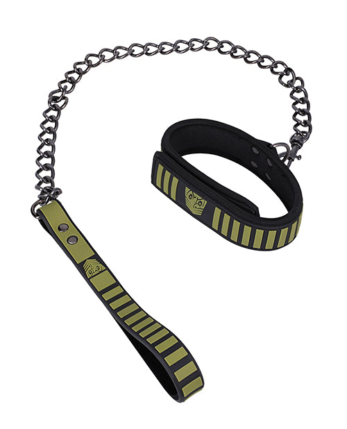Fort Troff Tactical Collar & Leash - Black/Green by Fort Troff