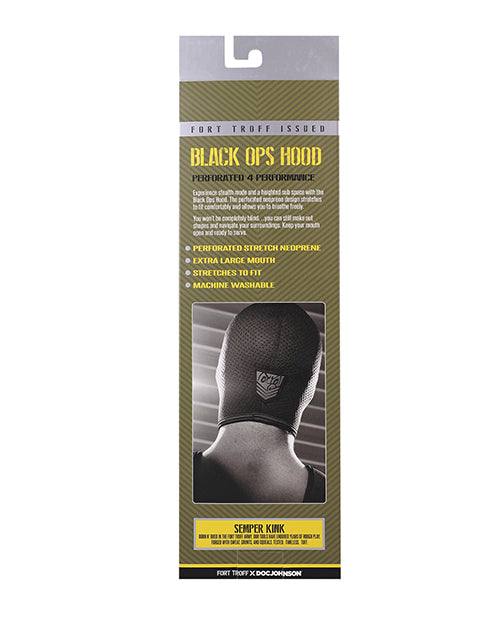 Fort Troff Black Ops Hood — Large Neoprene, Black