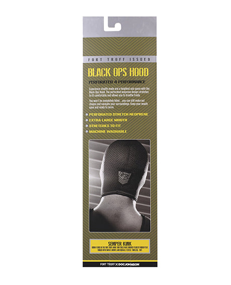 Fort Troff Black Ops Hood — Large Neoprene, Black