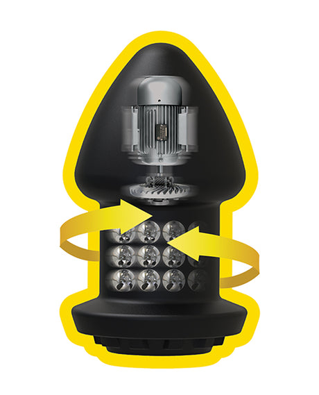 Fort Troff Robo Rimmer Vibrating Anal Plug with Remote — Black