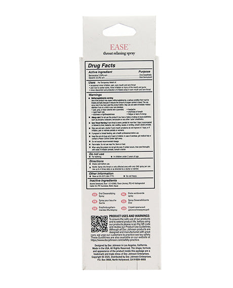 Intimate Enhancements Ease Throat Relaxing Spray - Cotton Candy, 2 oz
