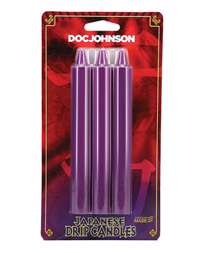 Japanese Drip Candles - Pack of 3 Purple by Doc Johnson