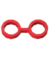Doc Johnson Japanese Bondage Silicone Cuffs — Small Red
