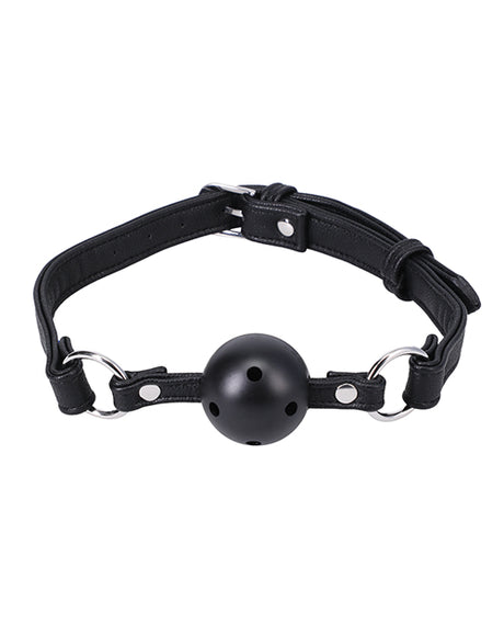 In A Bag Ball Gag — Black Vegan Leather, Locking Buckle