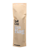 In A Bag Ball Gag — Black Vegan Leather, Locking Buckle