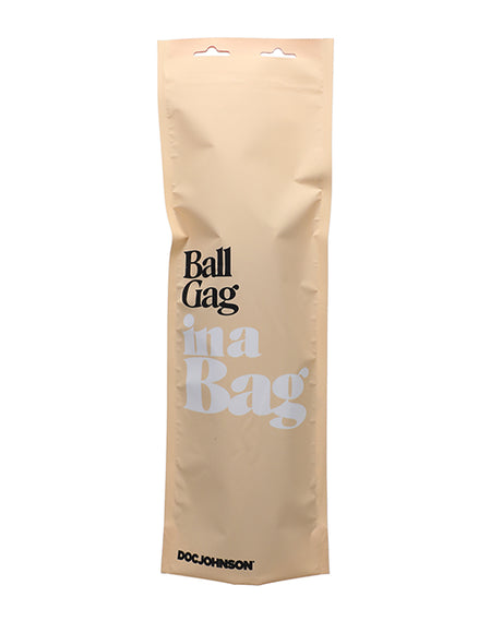 In A Bag Ball Gag — Black Vegan Leather, Locking Buckle