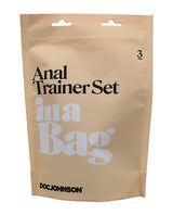 In A Bag Anal Trainer Set — 3 Silicone Sizes (3, 4, 5 in), Black
