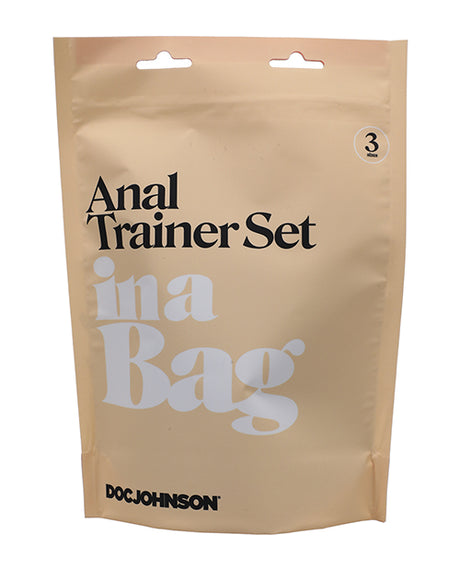 In A Bag Anal Trainer Set — 3 Silicone Sizes (3, 4, 5 in), Black