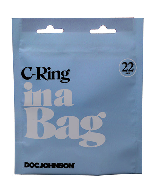 In A Bag C-Ring Penis Ring — Stretch Silicone, Black