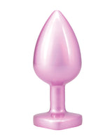 Booty Bling Jeweled Metal Anal Plug — Large Pink