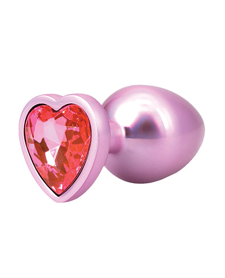 Booty Bling Jeweled Metal Anal Plug — Large Pink