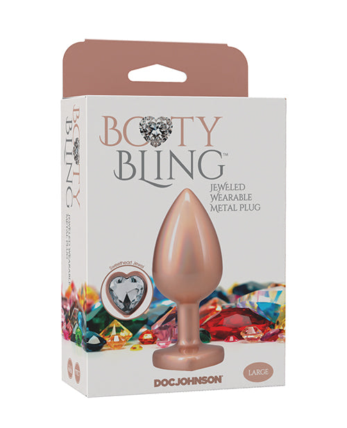 Booty Bling Jeweled Metal Plug - Large Gold by Booty Bling
