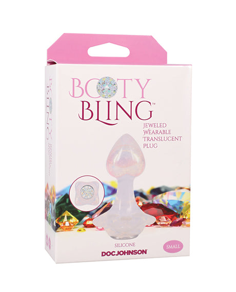 Booty Bling Jeweled Wearable Translucent Silicone Plug - Small by Booty Bling