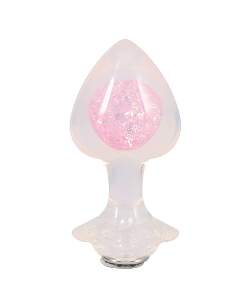 Booty Bling Jeweled Wearable Translucent Silicone Plug - Large by Booty Bling