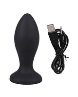 Booty Bling Jeweled Wearable 3" Vibrating Silicone Plug - Black/Purple by Booty Bling