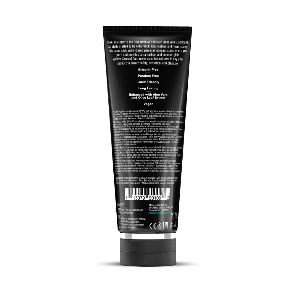 Wicked Sensual Care Jelle Water-Based Anal Lubricant — 8 fl oz - WS-90109