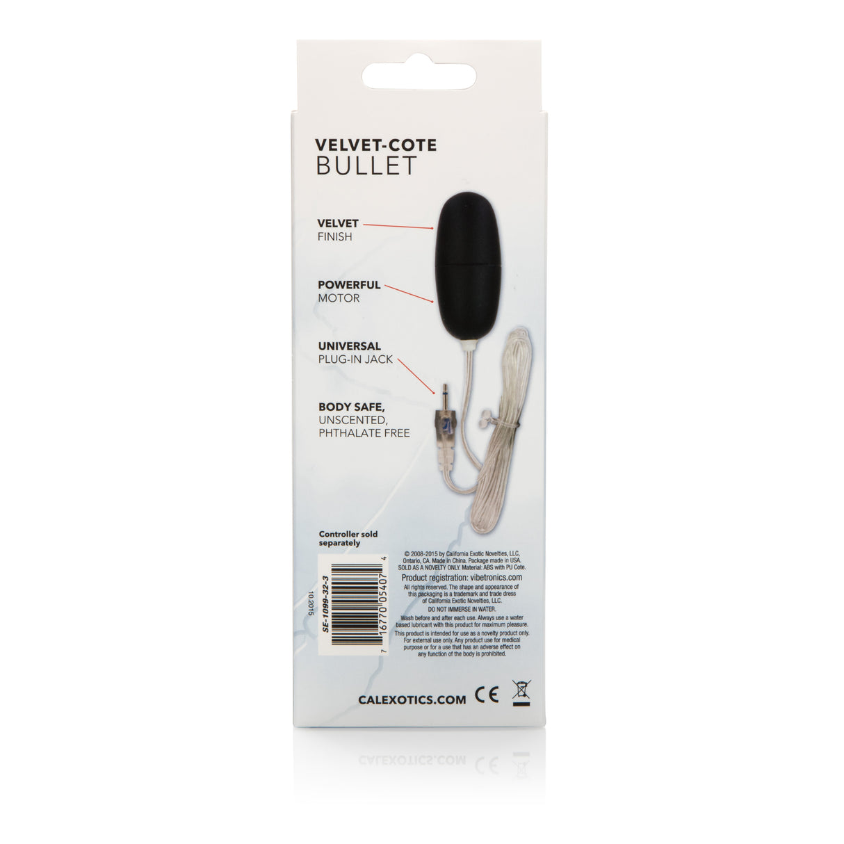 CalExotics Sterling Collection Velvet-Cote Bullet Stimulator - SE1099323