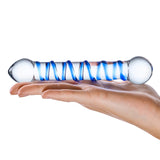 Electric Novelties 6.5 Inch Spiral Glass Dildo — Handblown Borosilicate - GLAS-150