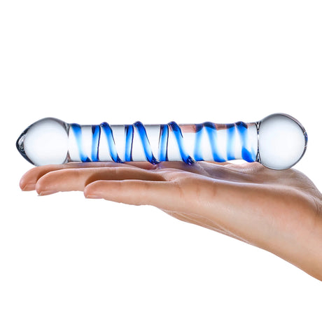 Electric Novelties 6.5 Inch Spiral Glass Dildo — Handblown Borosilicate - GLAS-150