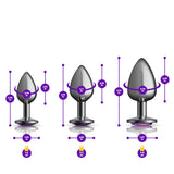 Purple Round Gem Anal Trainer Kit - Gunmetal