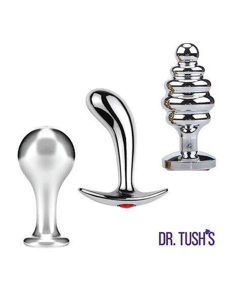 Dr. Tush's Tools of Temptation Small Anal Plug Set - Metal by Dr. Tush's