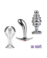 Dr. Tush's Tools of Temptation Medium Anal Plug Set - Metal by Dr. Tush's