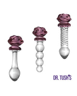 Dr. Tush's Sacred Glass Rose Collection Anal Plug Set - Glass by Dr. Tush's
