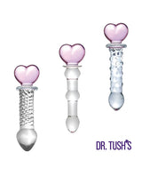 Dr. Tush's Hearts of Pleasure Collection Anal Plug Set - Glass by Dr. Tush's