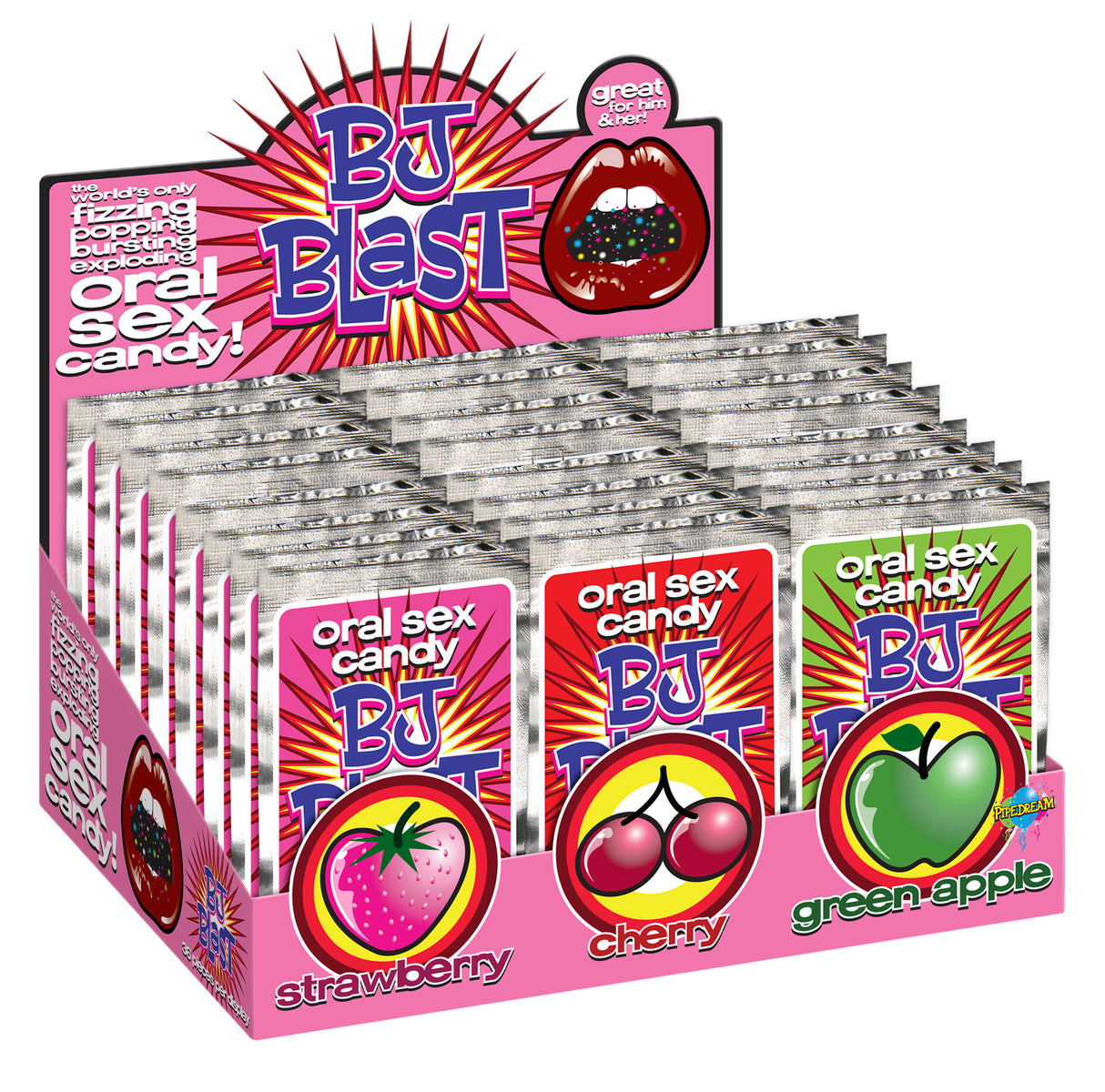Pipedream BJ Blast Fizzing Oral Candy — 36-Pack Display - PD7432-99D
