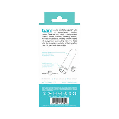 Bam Rechargeable Bullet - Tease Me Turquoise by VeDO