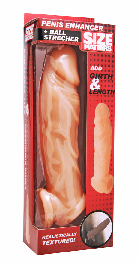 XR Brands Realistic Flesh Penis Enhancer & Ball Stretcher — 6.5" - SM-AE447